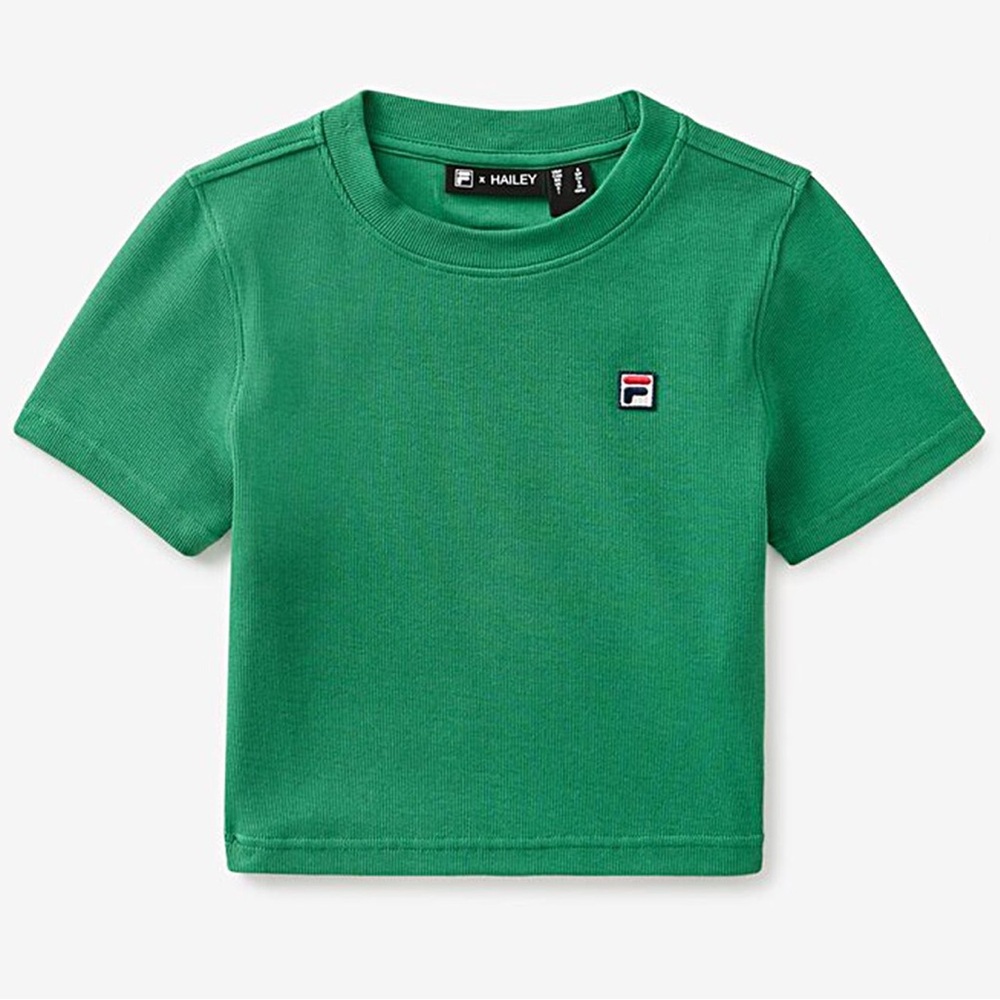 FILA x HAILEY Green Baby T-Shirt